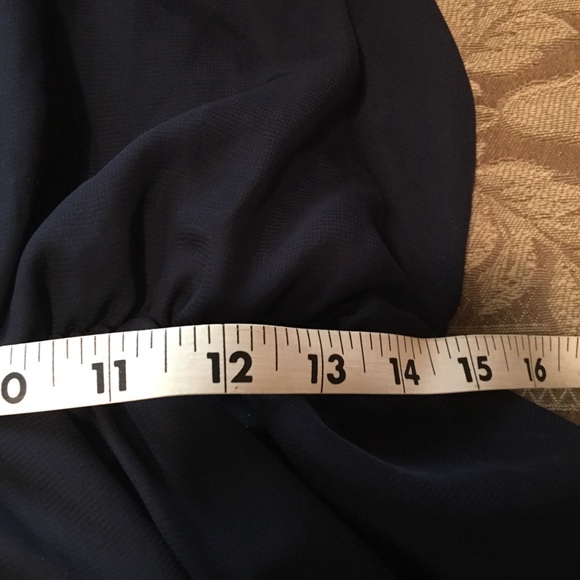 BCX Navy Blue Chiffon Dress M - Picture 6 of 7